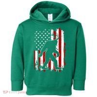 Distressed USA American Bigfoot Sasquatch Flag Toddler Hoodie thumb 0