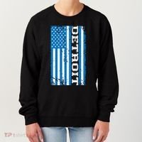 Detroit Usa American Flag Women's Sweatshirt thumb 0
