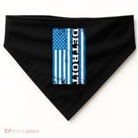 Detroit Usa American Flag USA-Made Doggie Bandana thumb 0