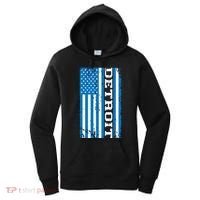 Detroit Usa American Flag Women's Hoodie thumb 0