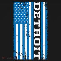 Detroit Usa American Flag Women's Hoodie thumb 2