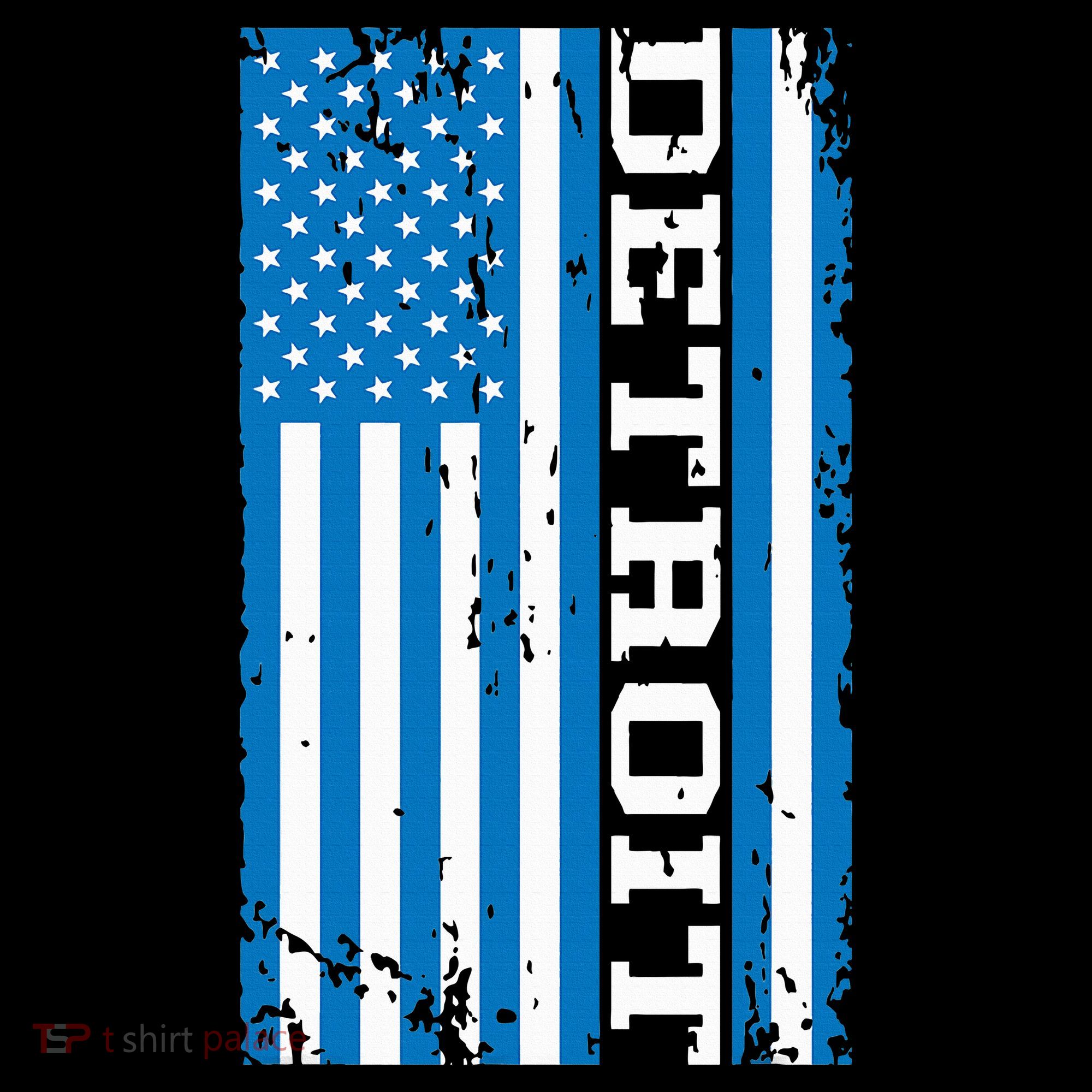 Detroit Usa American Flag Women's Hoodie