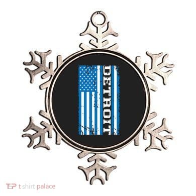 Detroit Usa American Flag Ornament
