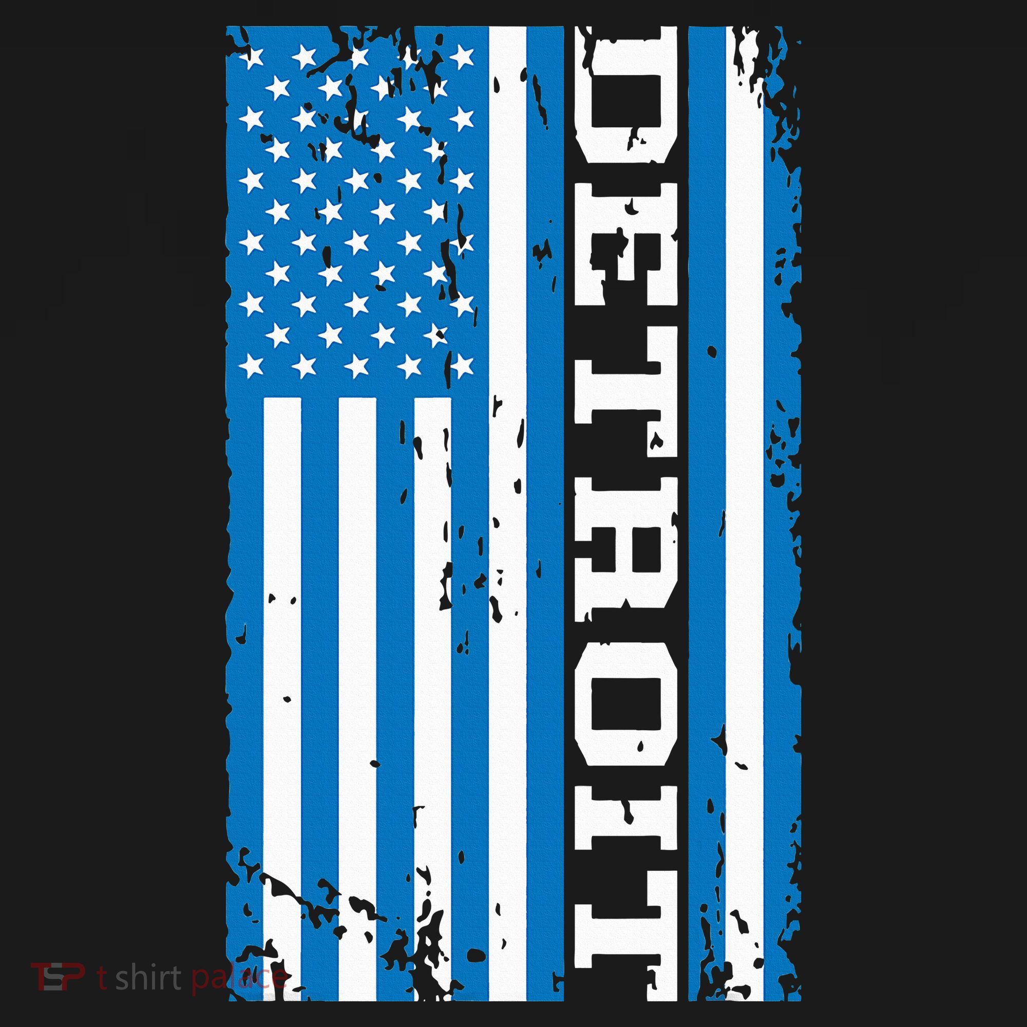 Detroit Usa American Flag Ornament