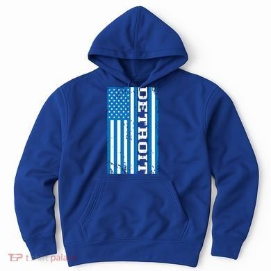 Detroit Usa American Flag Hoodie
