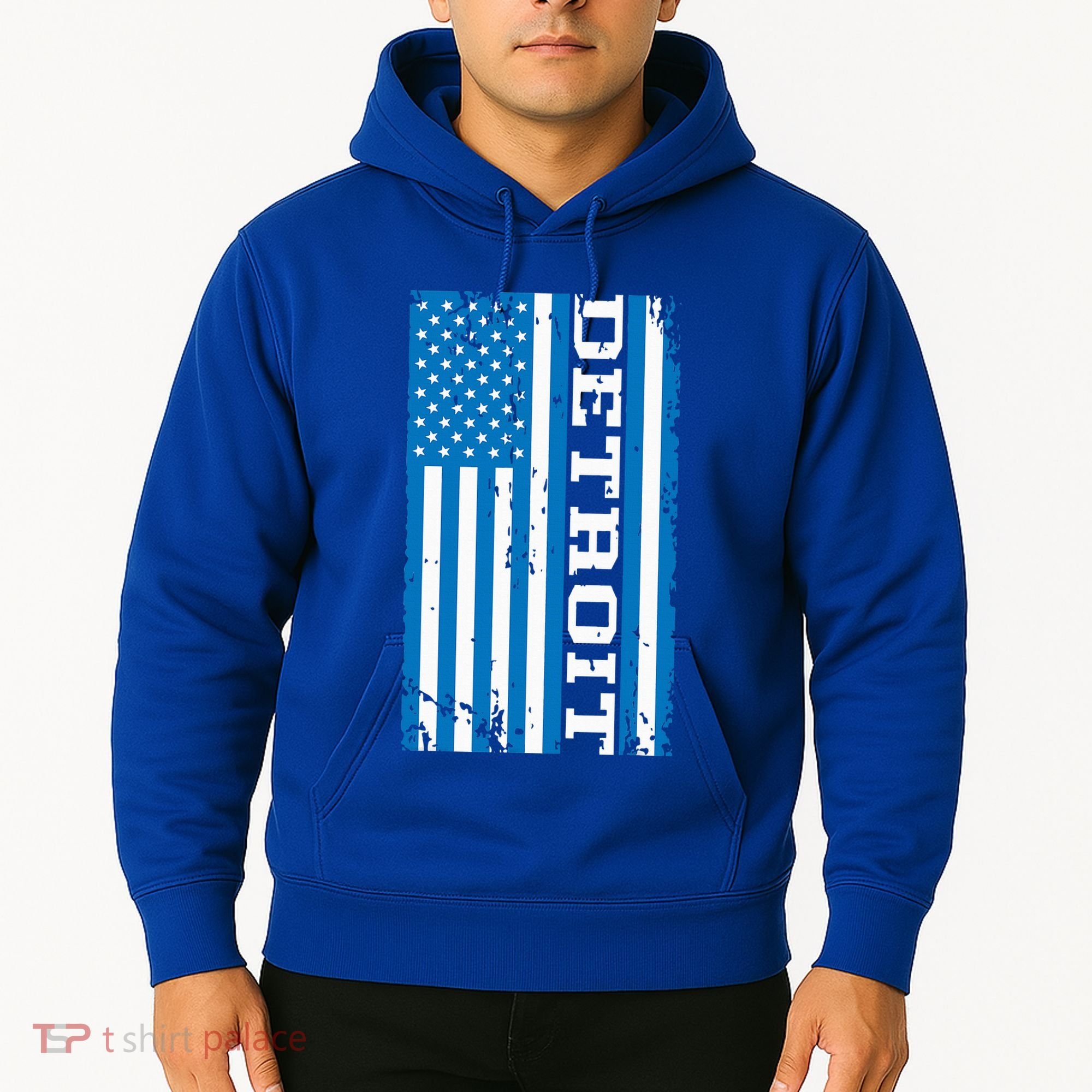 Detroit Usa American Flag Hoodie