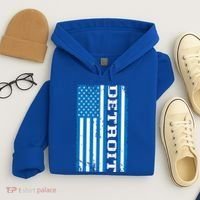 Detroit Usa American Flag Hoodie thumb 4