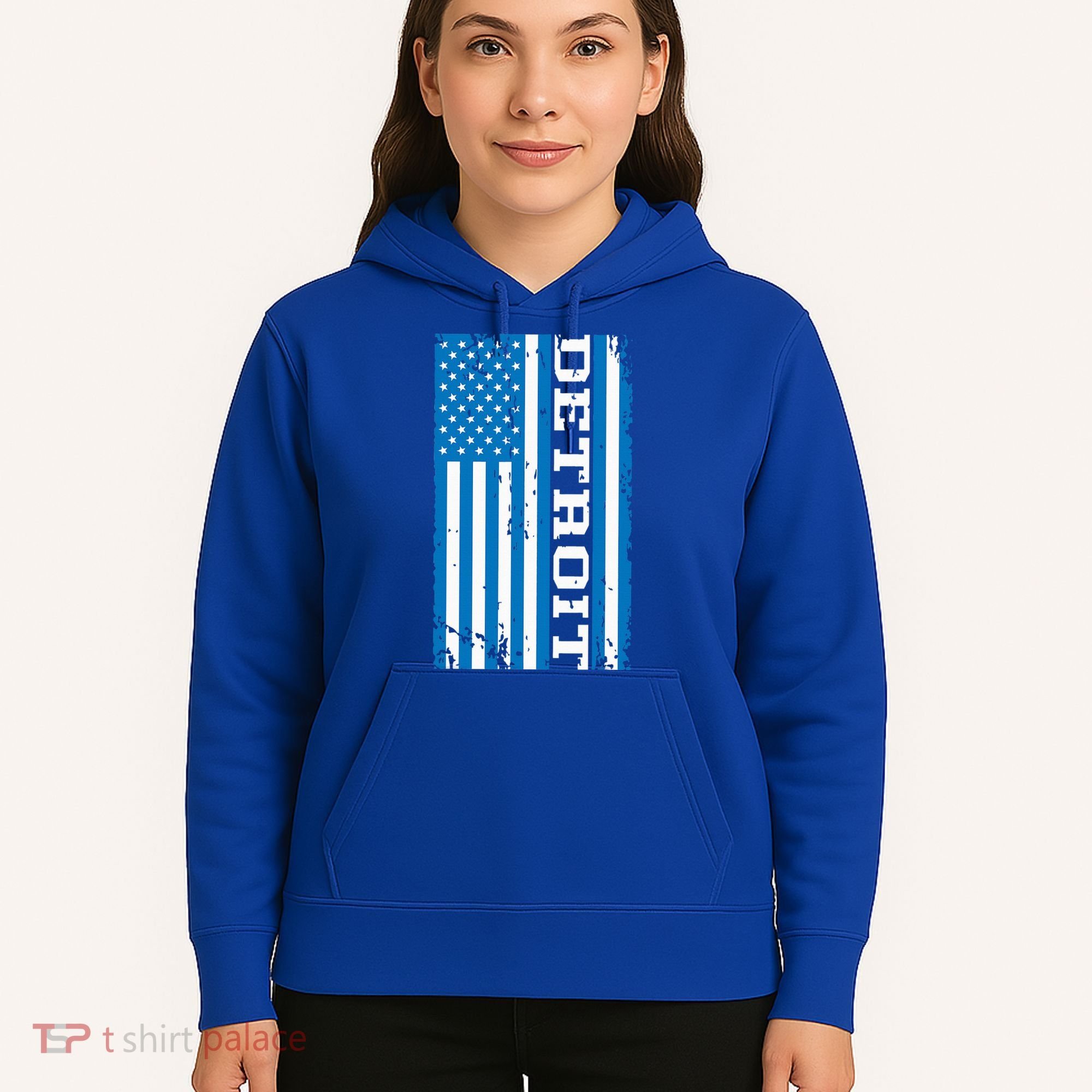 Detroit Usa American Flag Hoodie