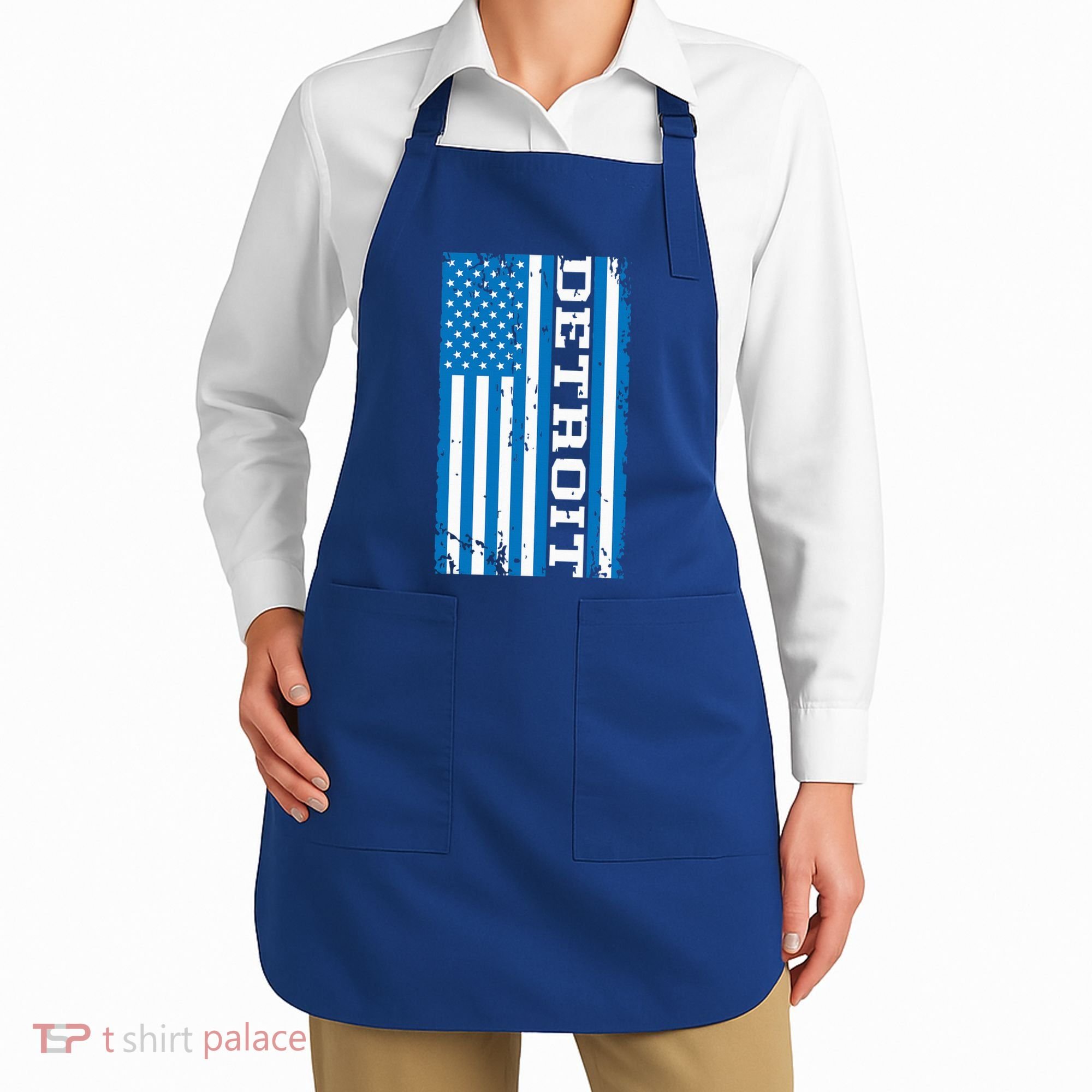 Detroit Usa American Flag Apron