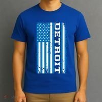 Detroit Usa American Flag T-Shirt thumb 3