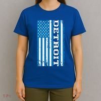 Detroit Usa American Flag T-Shirt thumb 4