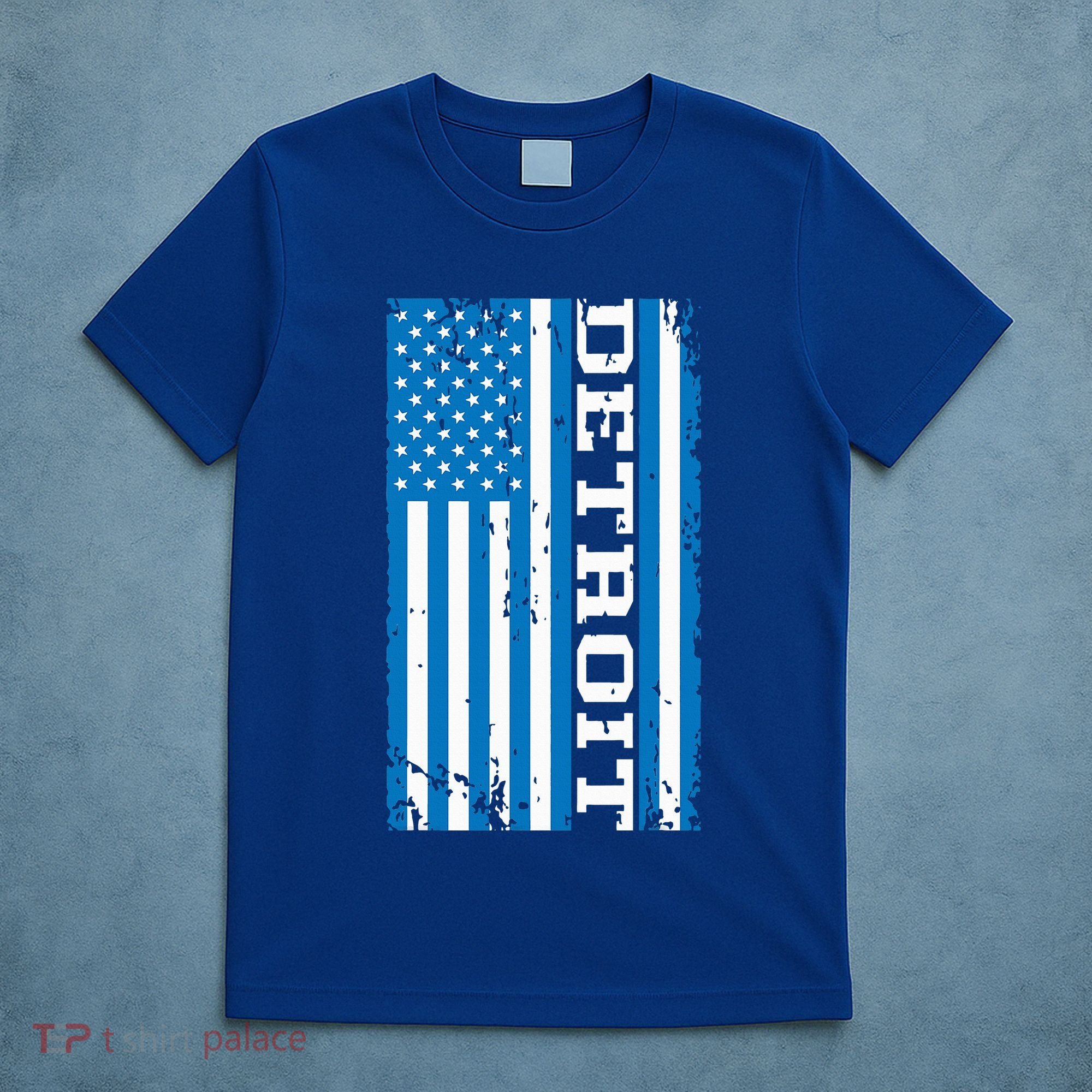 Detroit Usa American Flag T-Shirt