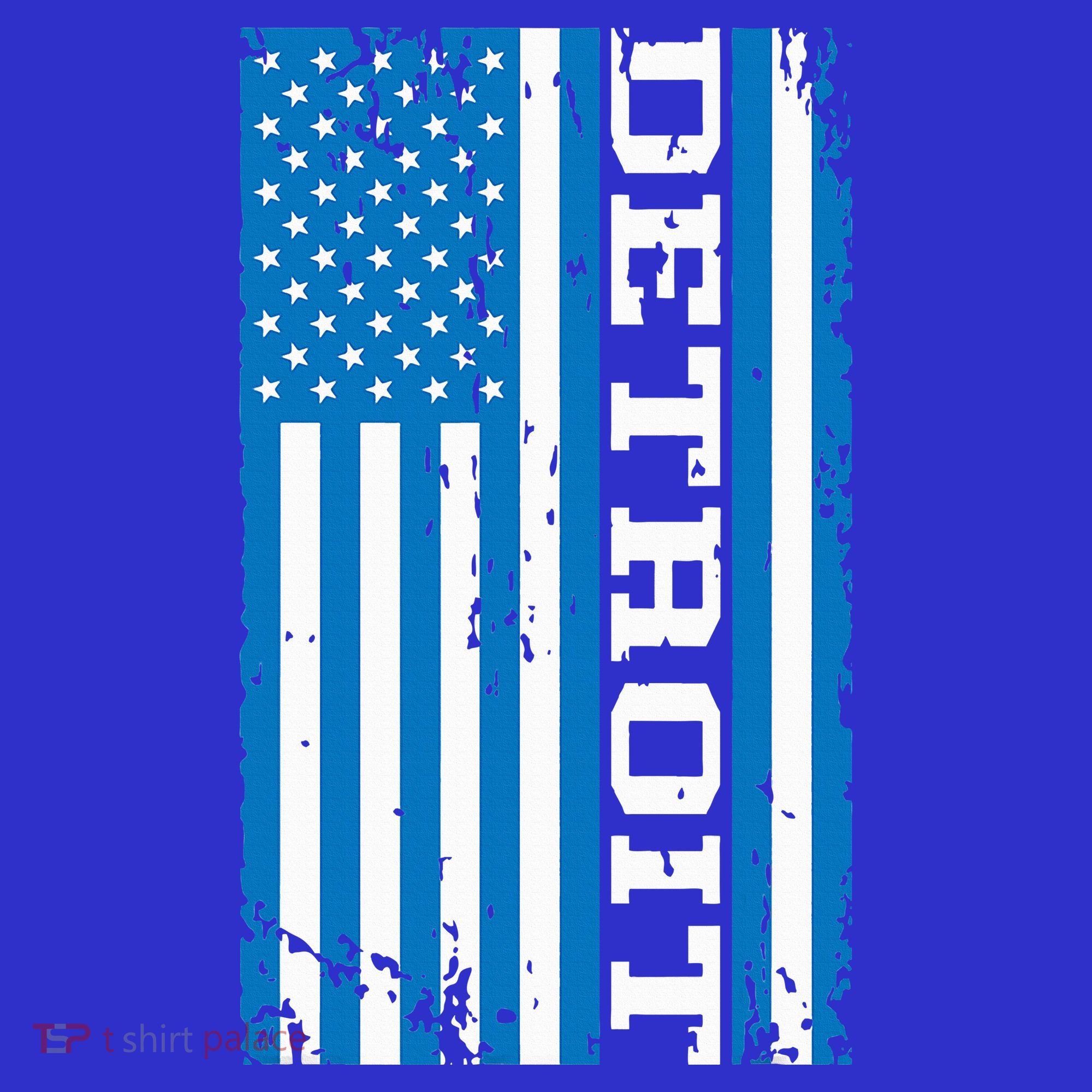Detroit Usa American Flag Women's Tank Top