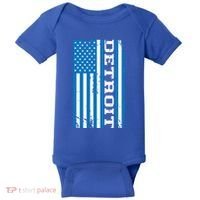 Detroit Usa American Flag Baby Bodysuit thumb 0