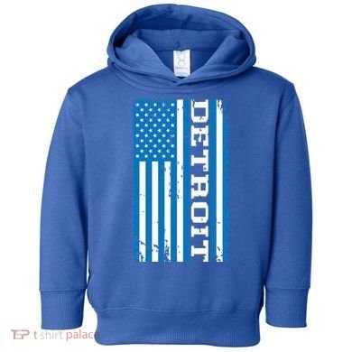 Detroit Usa American Flag Toddler Hoodie