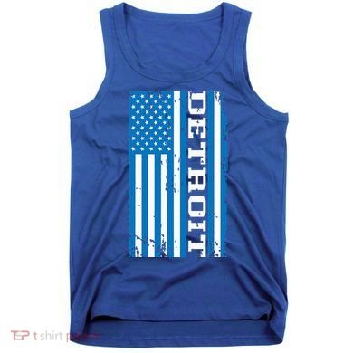 Detroit Usa American Flag Tank Top