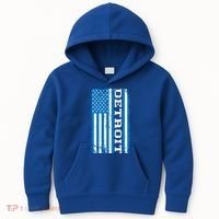 Detroit Usa American Flag Kids Hoodie thumb 0