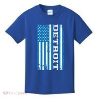 Detroit Usa American Flag Kids T-Shirt thumb 0