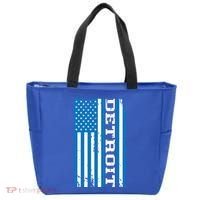 Detroit Usa American Flag Tote Bag thumb 0