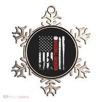 Distressed USA American Flag Baseball Grandpa Father's Day Ornament thumb 0