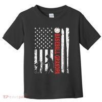 Distressed USA American Flag Baseball Grandpa Father's Day Toddler T-Shirt thumb 0