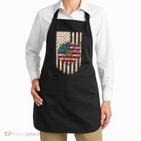Distressed USA American Flag Sunflower Apron thumb 2