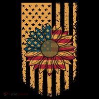 Distressed USA American Flag Sunflower Coffee Mug thumb 5