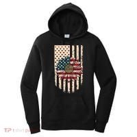 Distressed USA American Flag Sunflower Women's Hoodie thumb 0