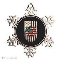Distressed USA American Flag Sunflower Ornament thumb 0
