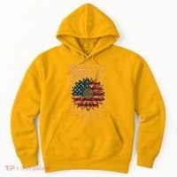 Distressed USA American Flag Sunflower Hoodie thumb 0