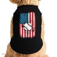 Distressed USA American Flag Baseball Doggie Tank thumb 0