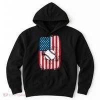 Distressed USA American Flag Baseball Hoodie thumb 0