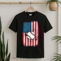 Distressed USA American Flag Baseball T-Shirt thumb 2