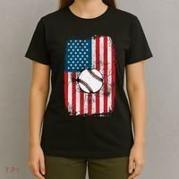 Distressed USA American Flag Baseball T-Shirt thumb 4