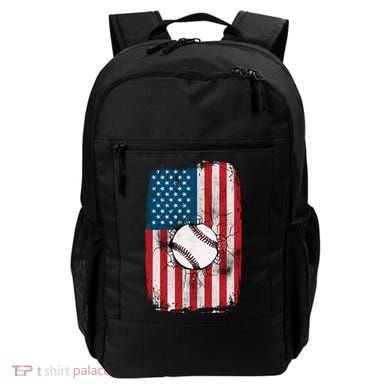 Distressed USA American Flag Baseball Backpack