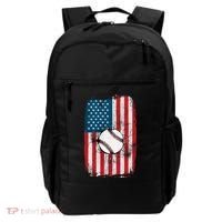 Distressed USA American Flag Baseball Backpack thumb 0