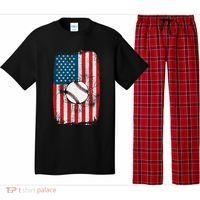 Distressed USA American Flag Baseball Pajama Set thumb 0