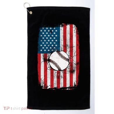 Distressed USA American Flag Baseball Golf Towel