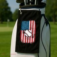 Distressed USA American Flag Baseball Golf Towel thumb 2