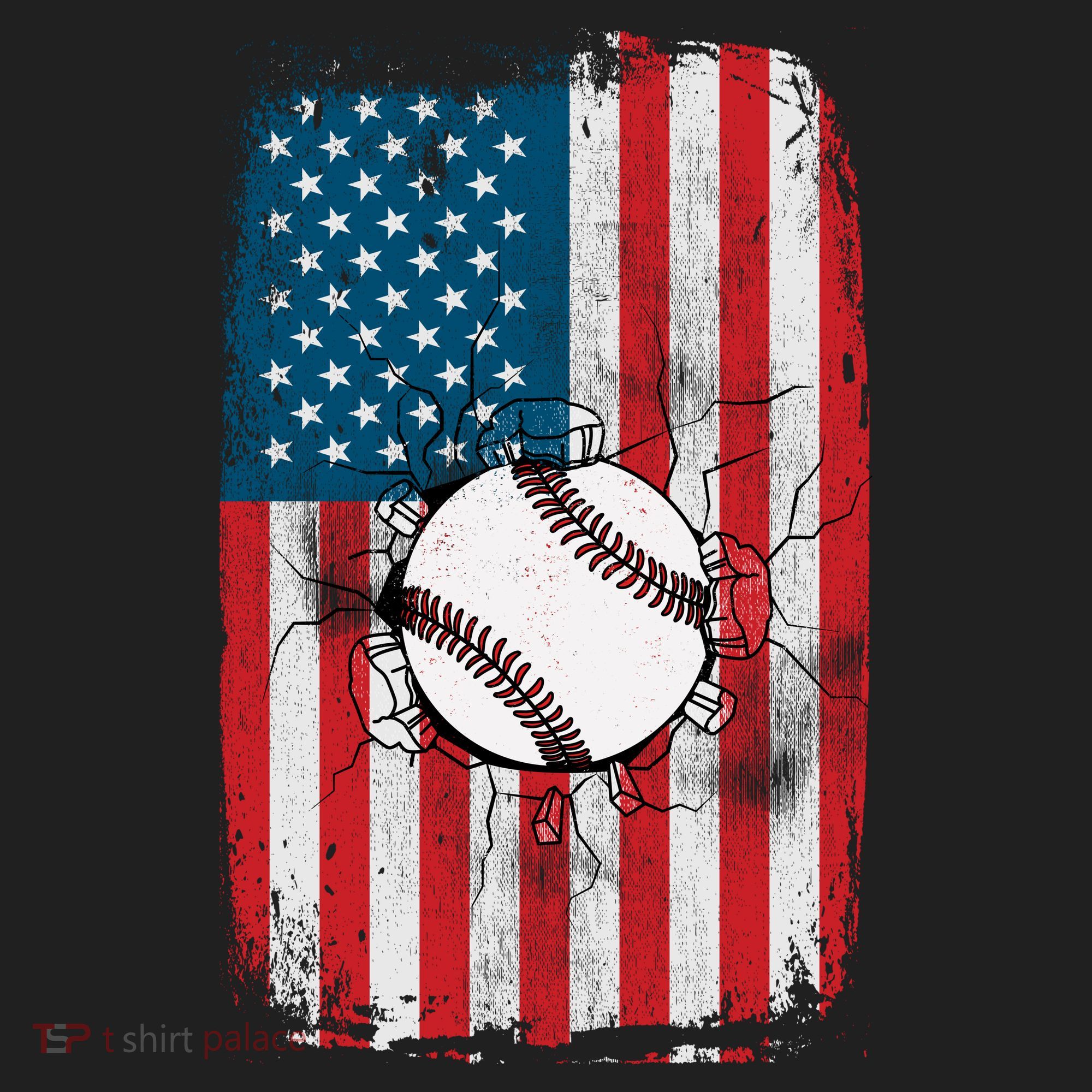 Distressed USA American Flag Baseball Golf Towel