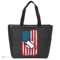 Distressed USA American Flag Baseball Tote Bag thumb 0