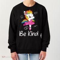 Dancing Unicorn Be Kind Anti Bullying Unity Day Orange Women's Sweatshirt thumb 0