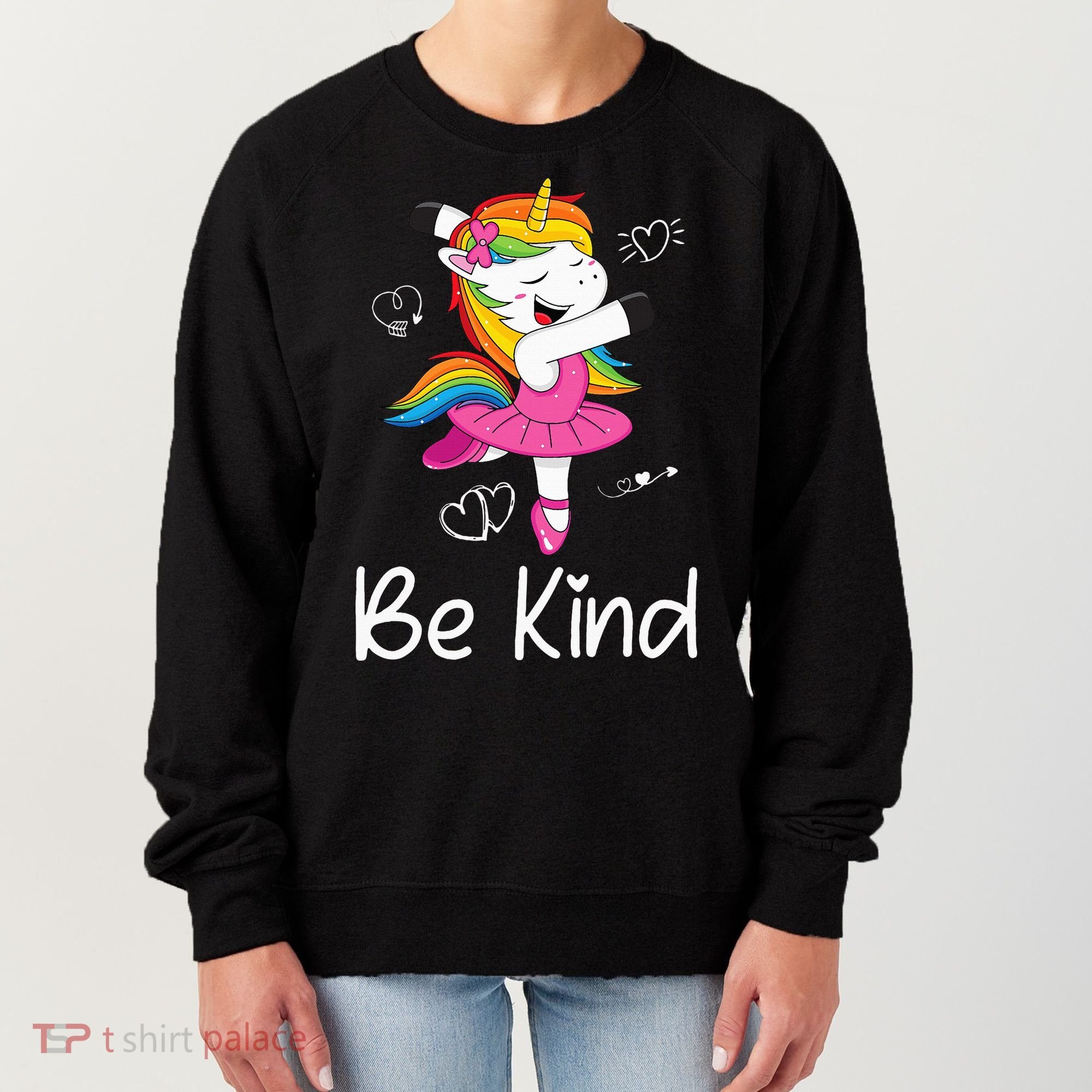 Dancing Unicorn Be Kind Anti Bullying Unity Day Orange Women's Sweatshirt