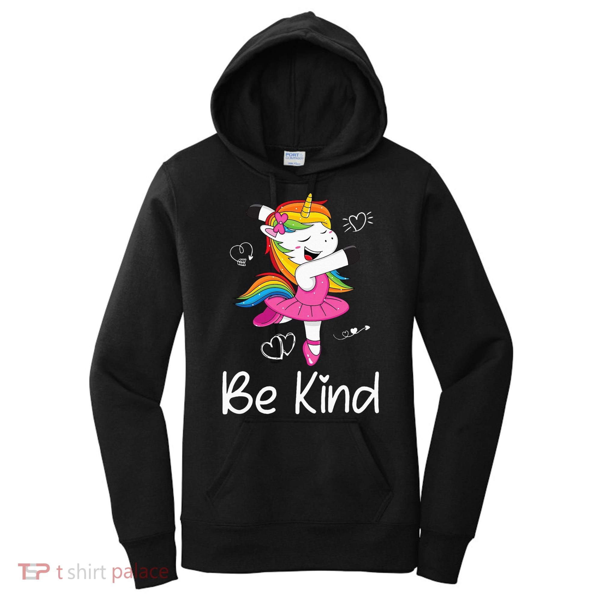 Dancing Unicorn Be Kind Anti Bullying Unity Day Orange Women's Hoodie