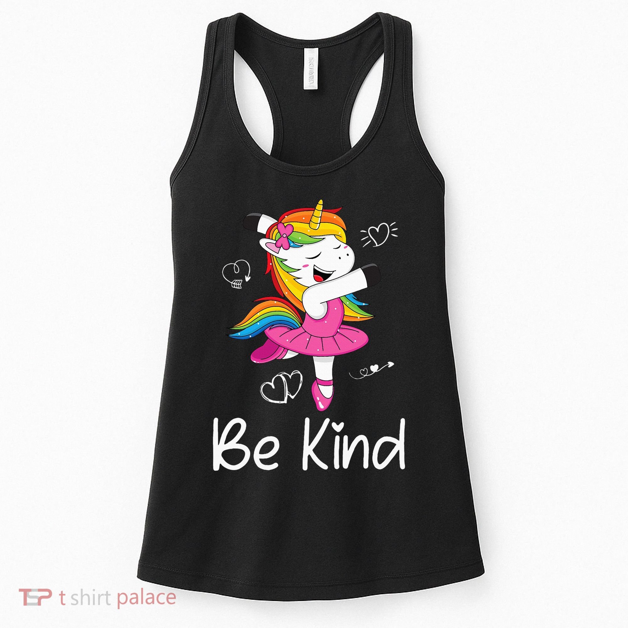 Dancing Unicorn Be Kind Anti Bullying Unity Day Orange Women's Tank Top