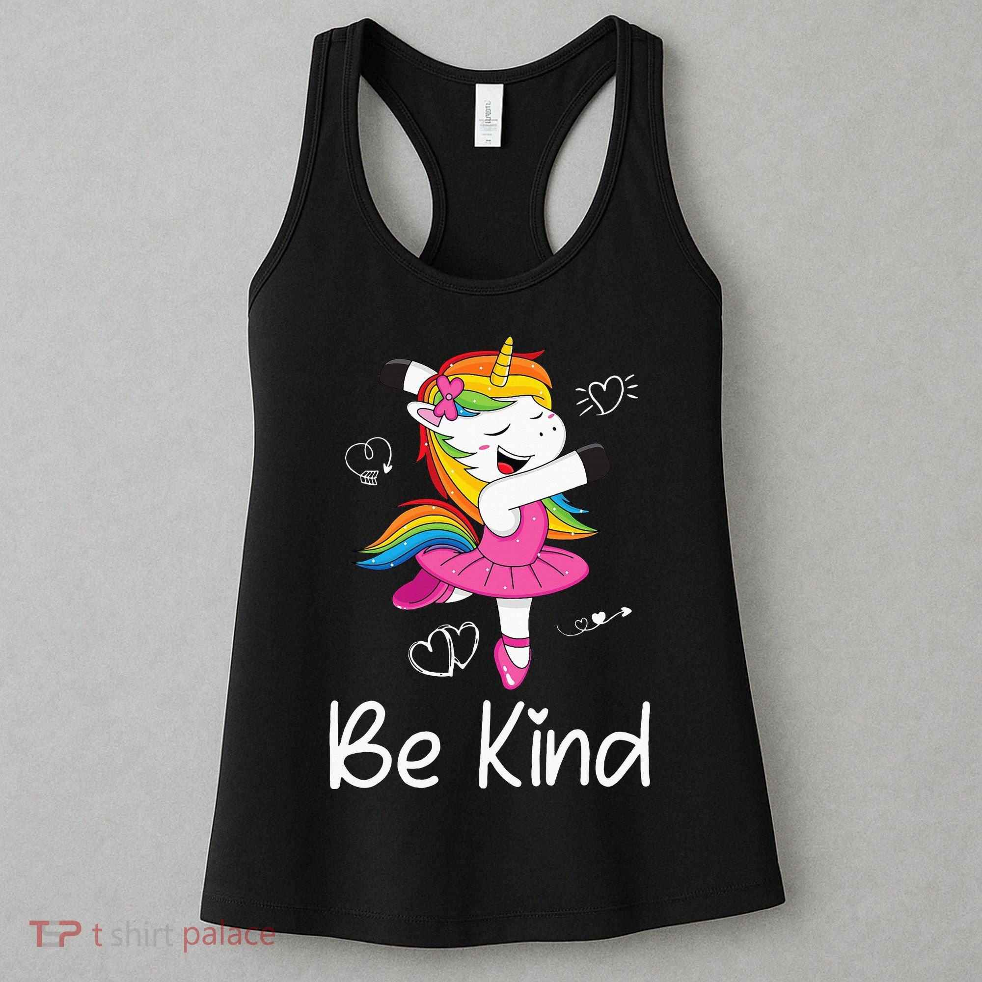 Dancing Unicorn Be Kind Anti Bullying Unity Day Orange Women's Tank Top