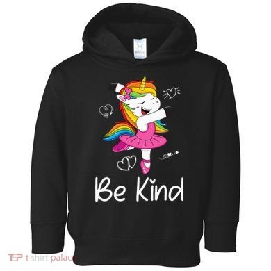 Dancing Unicorn Be Kind Anti Bullying Unity Day Orange Toddler Hoodie