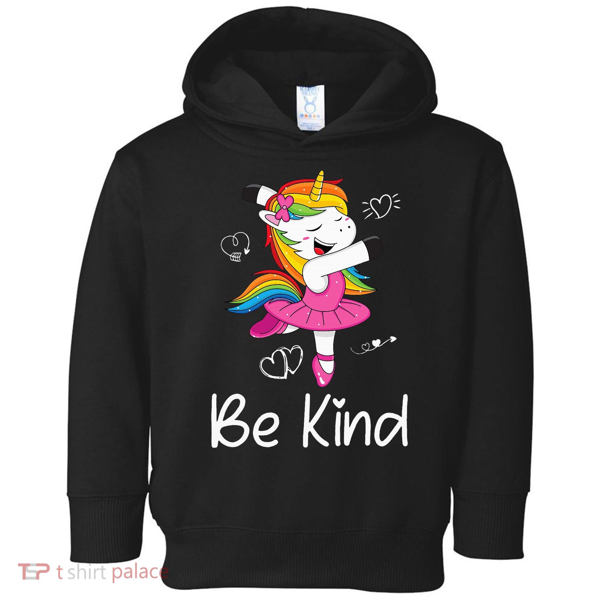 Dancing Unicorn Be Kind Anti Bullying Unity Day Orange Toddler Hoodie