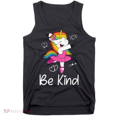 Dancing Unicorn Be Kind Anti Bullying Unity Day Orange Tank Top