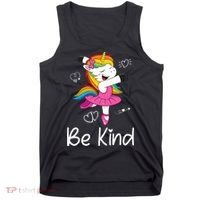 Dancing Unicorn Be Kind Anti Bullying Unity Day Orange Tank Top thumb 0